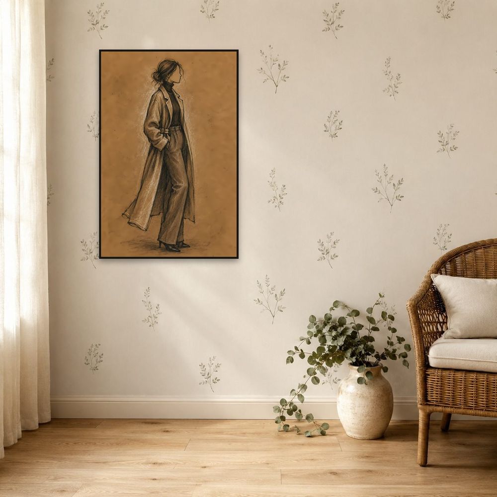 Trench Coat Sketch — animals wall art print by Brunelvi — view 5