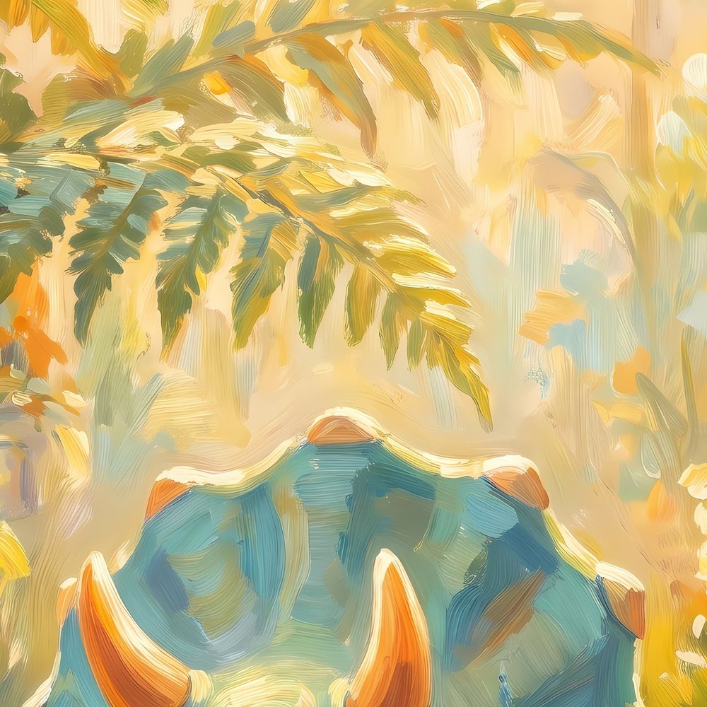 Triceratops in Ferns — kids & nursery wall art print by Brunelvi — view 2