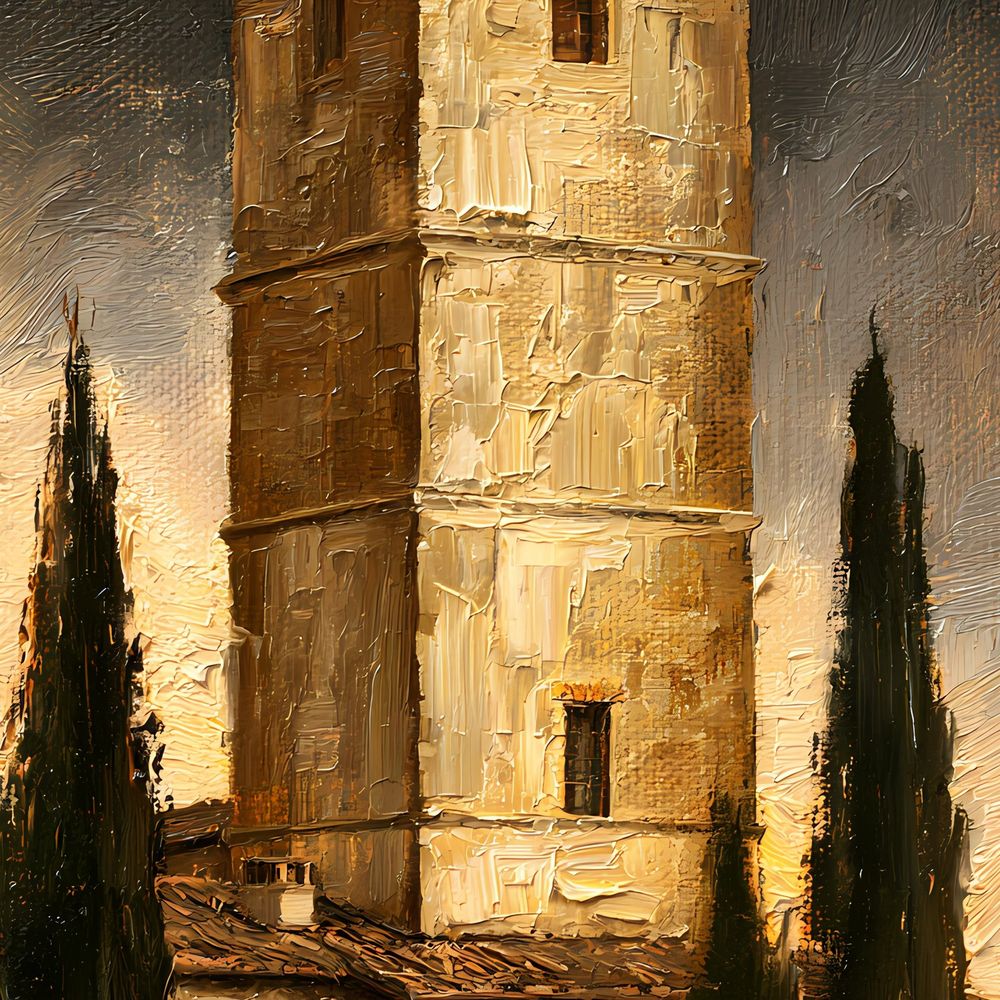 Tuscan Battlement Tower — landscapes wall art print by Brunelvi — view 2