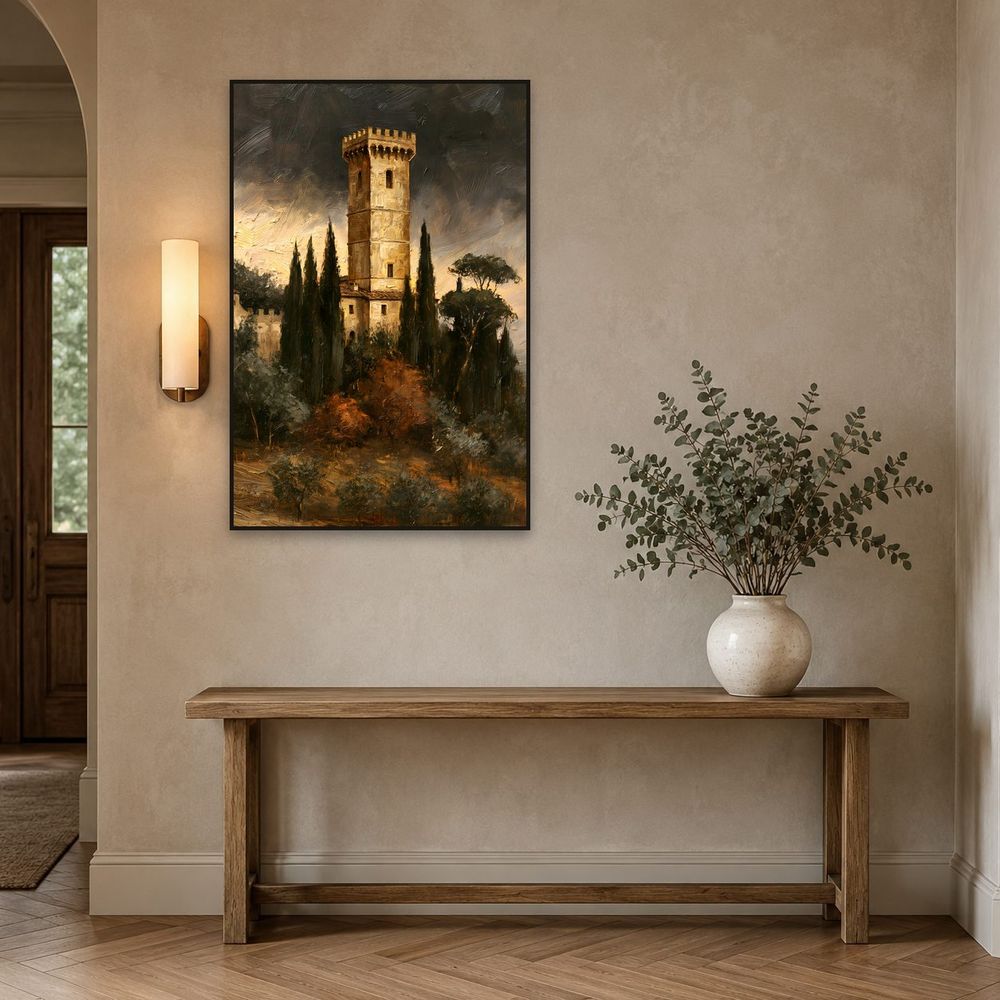 Tuscan Battlement Tower — landscapes wall art print by Brunelvi — view 3