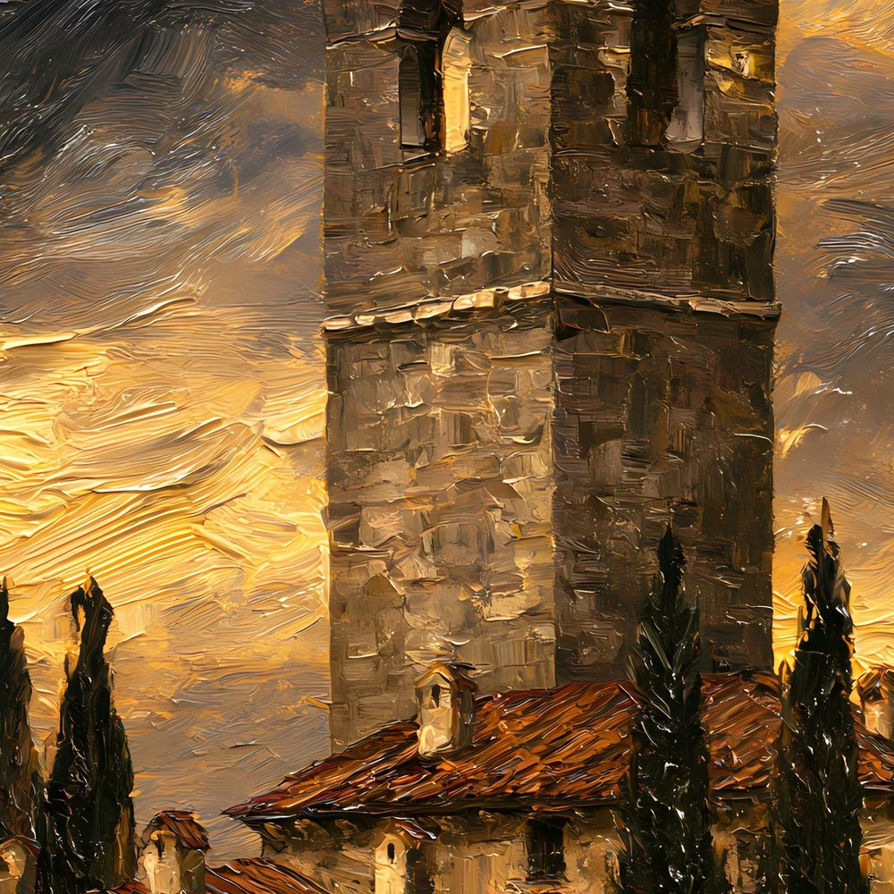 Tuscan Bell Tower — landscapes wall art print by Brunelvi — view 2