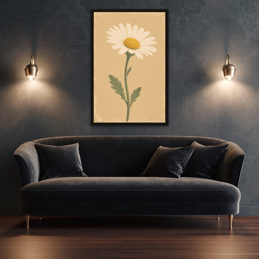 Vintage Daisy vintage illustration wall art by Brunelvi — Ansicht 3