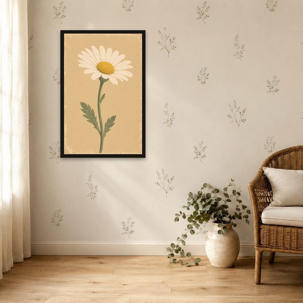 Vintage Daisy vintage illustration wall art by Brunelvi — Ansicht 4