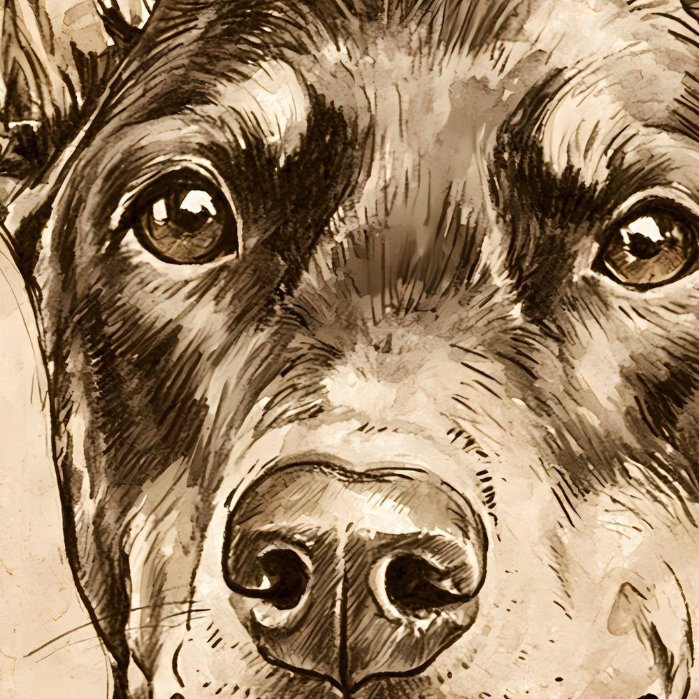Vintage Doberman Study — animals art print by Brunelvi — view 2