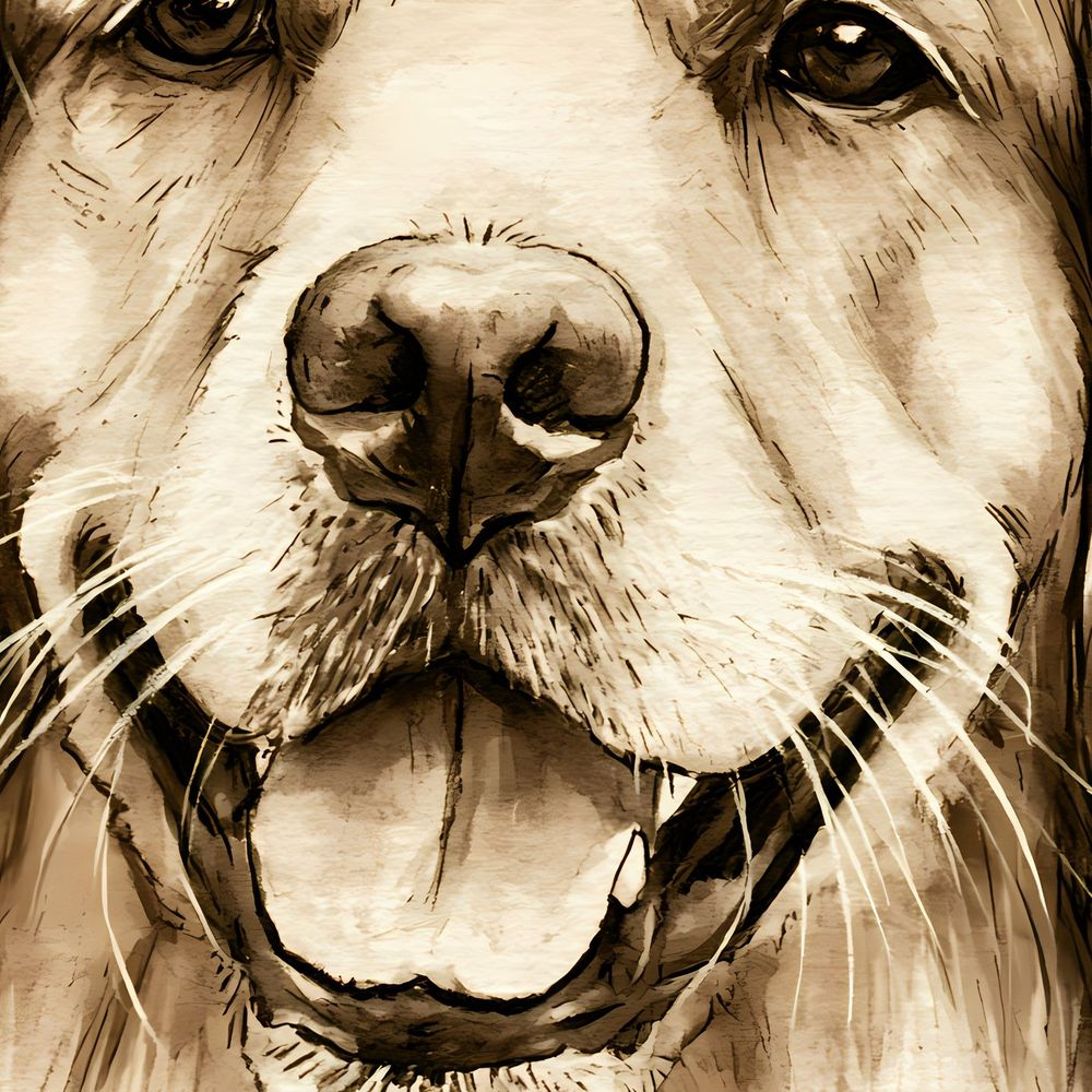 Vintage Retriever Study — animals art print by Brunelvi — view 2