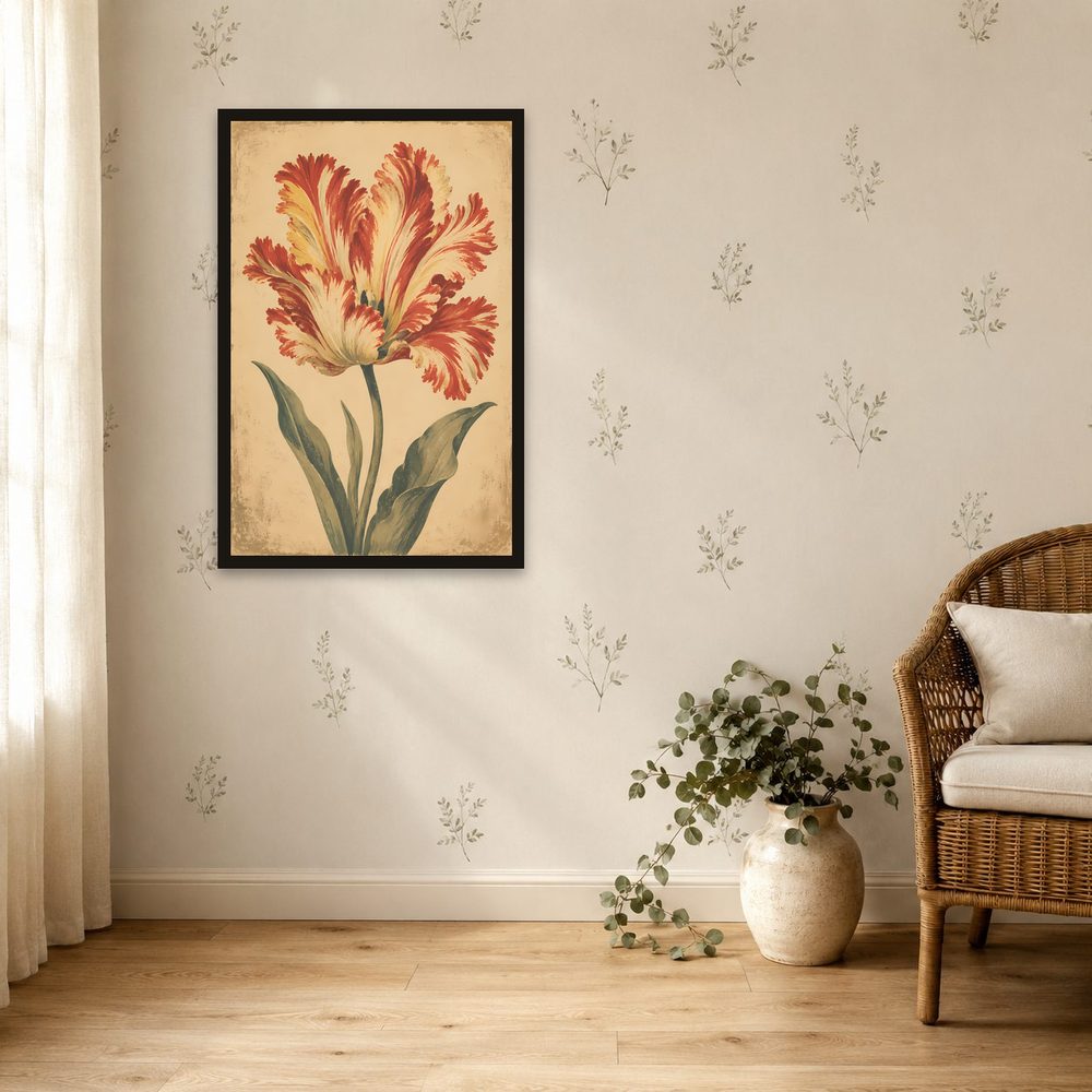 Vintage Tulip vintage illustration wall art by Brunelvi — Ansicht 4