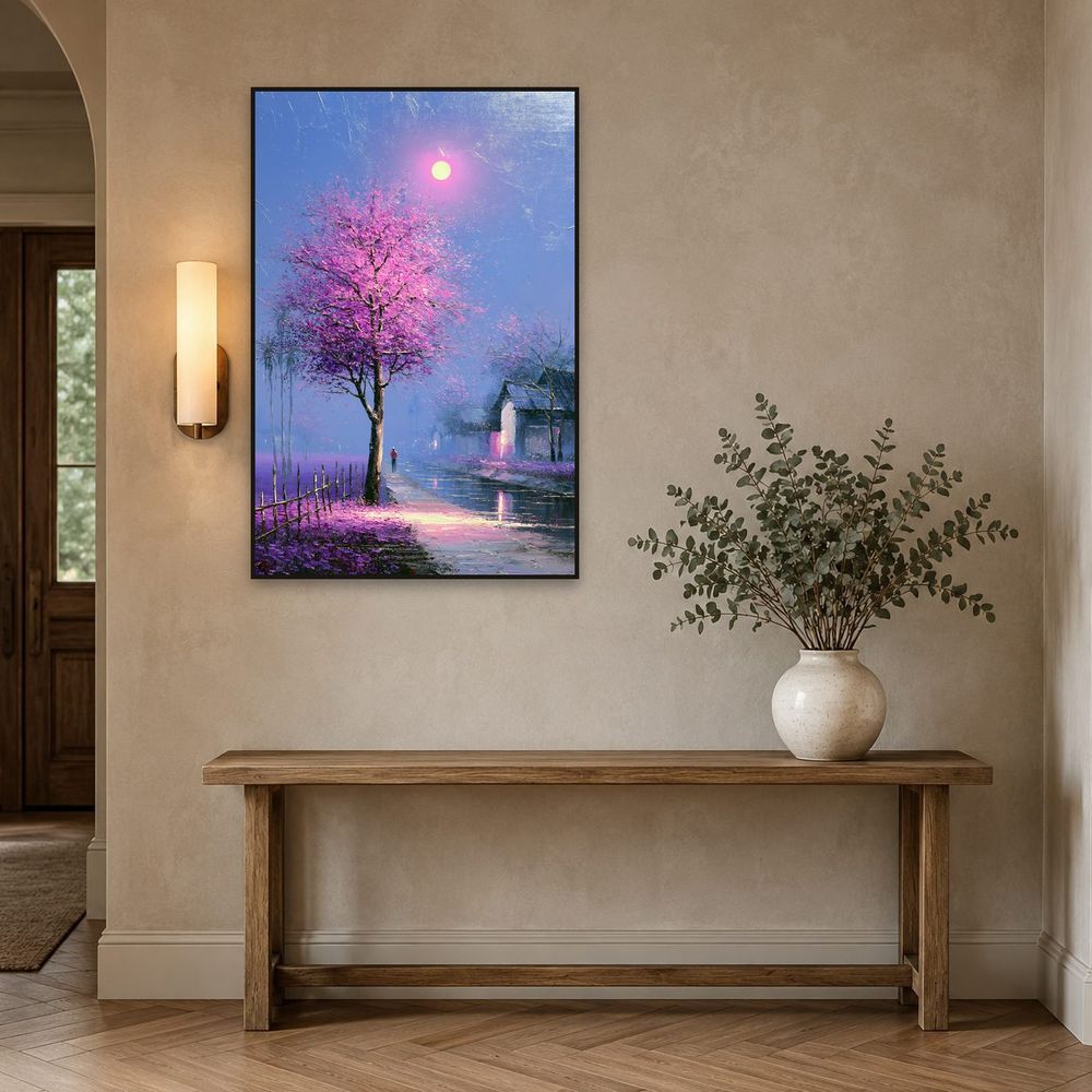 Violet Blossom Canal — landscapes wall art print by Brunelvi — view 3
