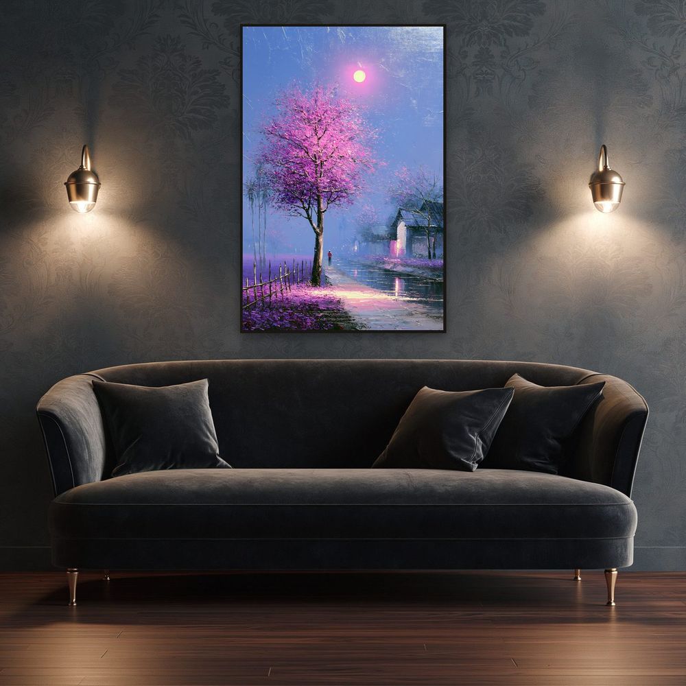 Violet Blossom Canal — landscapes wall art print by Brunelvi — view 4