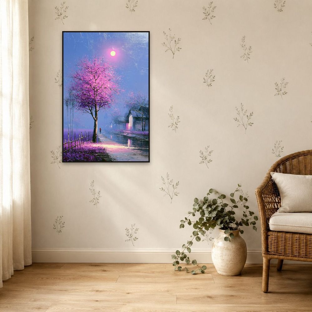 Violet Blossom Canal — landscapes wall art print by Brunelvi — view 5