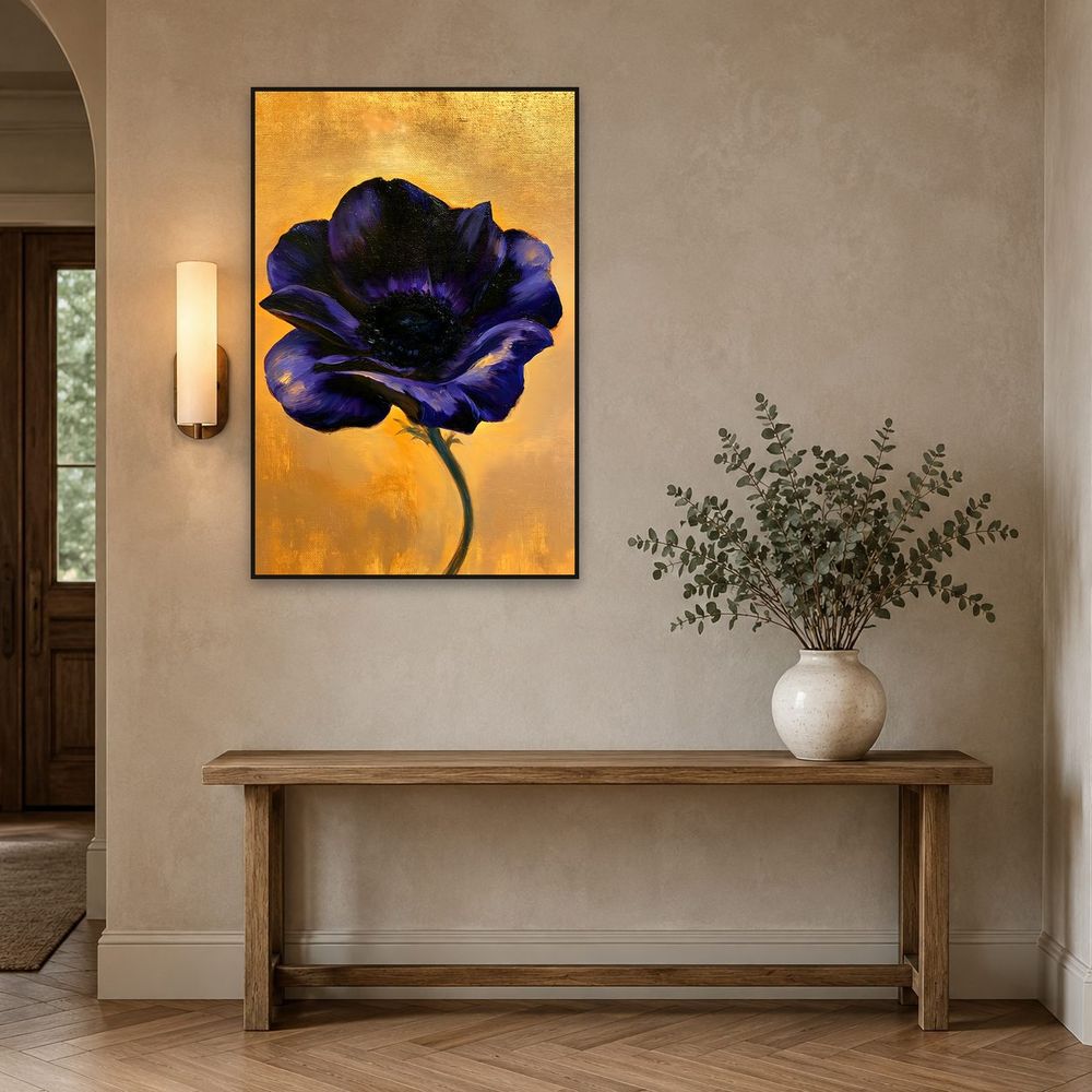 Violet Gold Anemone — florals wall art print by Brunelvi — view 3