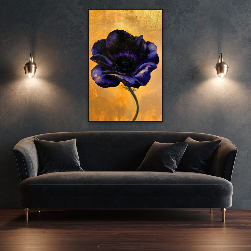 Violet Gold Anemone — florals wall art print by Brunelvi — view 4