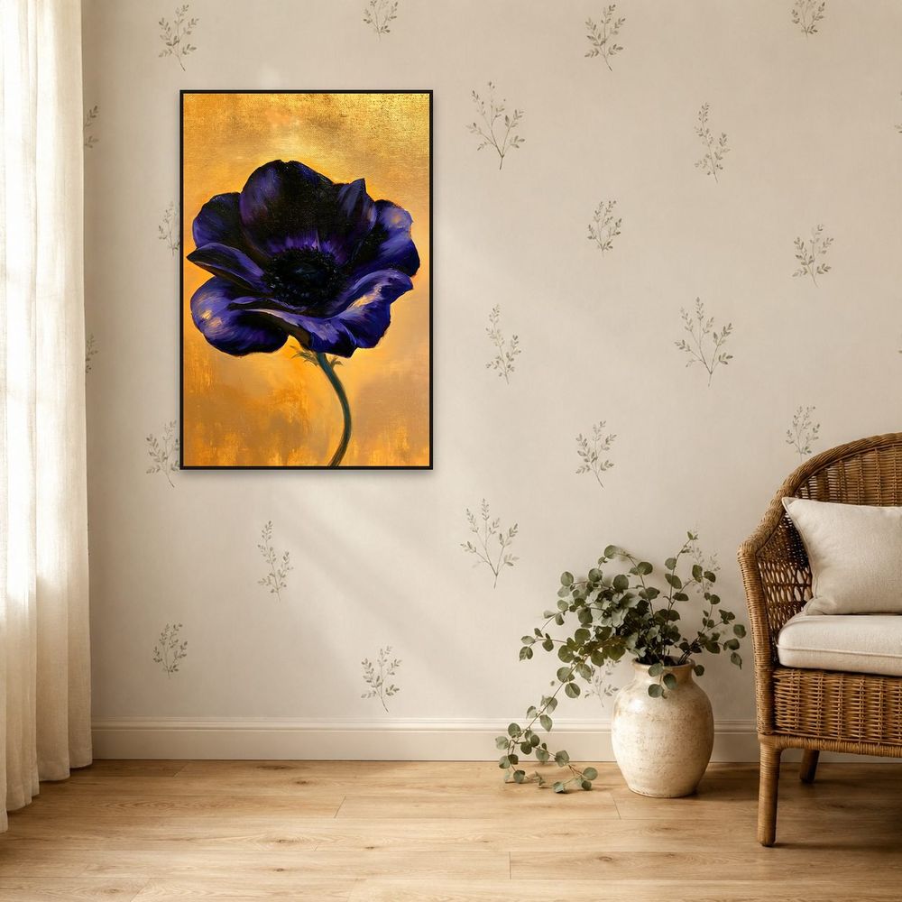 Violet Gold Anemone — florals wall art print by Brunelvi — view 5