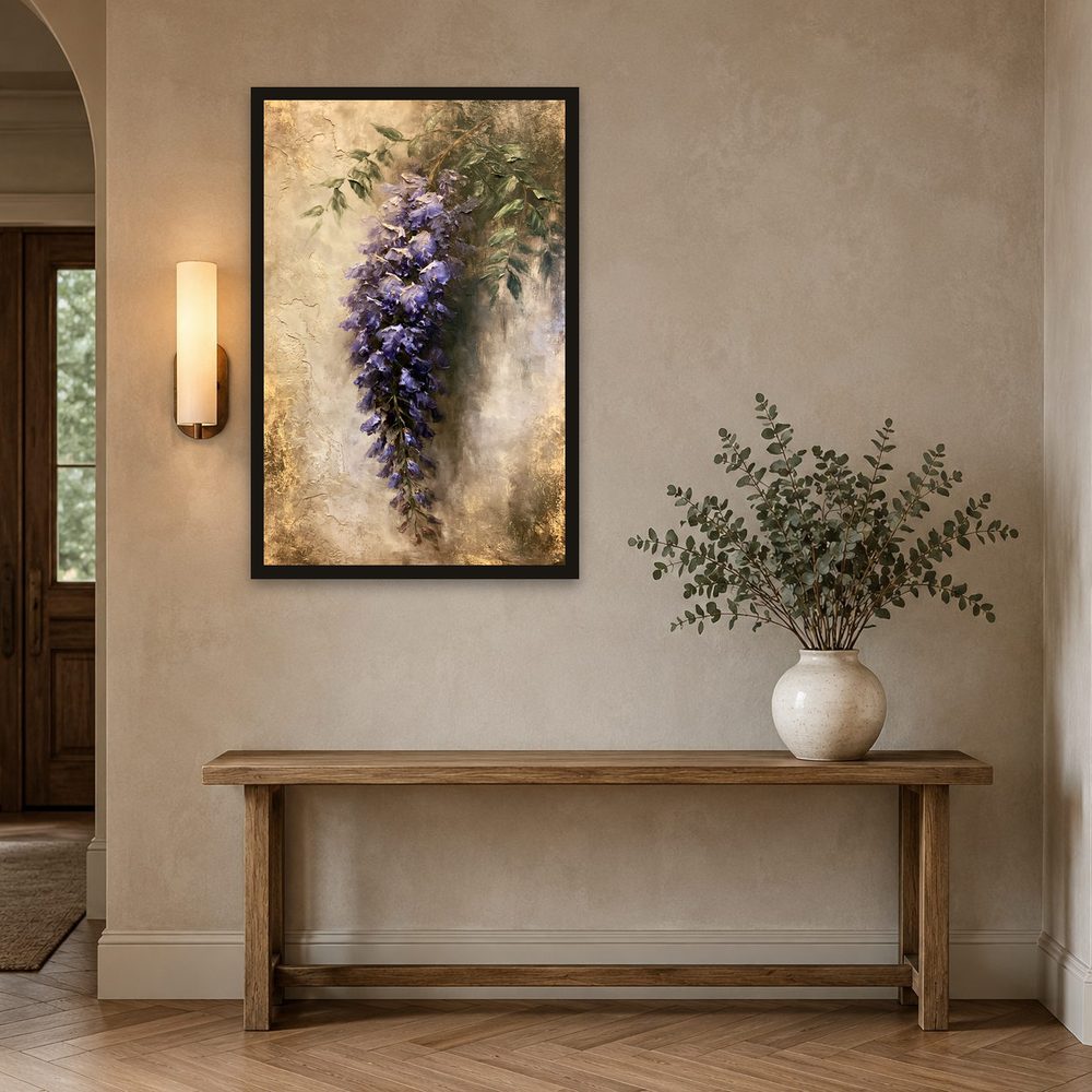 Violet Wisteria impasto oil painting wall art by Brunelvi — Ansicht 2