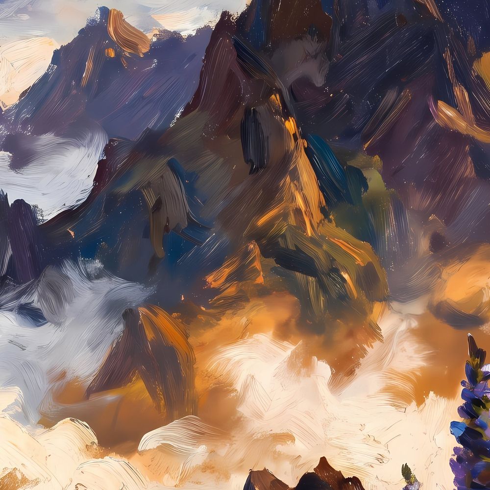 Volcanic Peaks Above Clouds — landscapes wall art print by Brunelvi — view 2