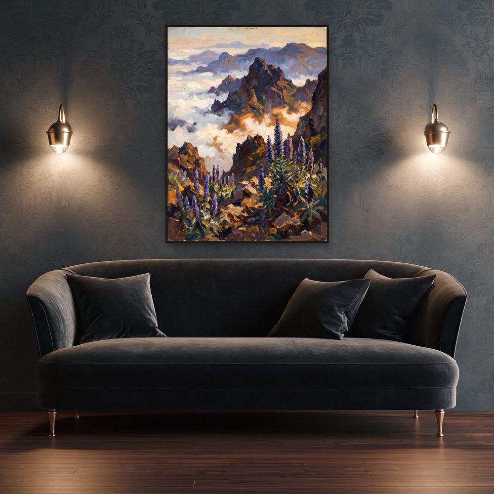 Volcanic Peaks Above Clouds — landscapes wall art print by Brunelvi — view 4