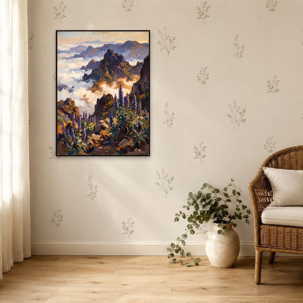 Volcanic Peaks Above Clouds — landscapes wall art print by Brunelvi — view 5