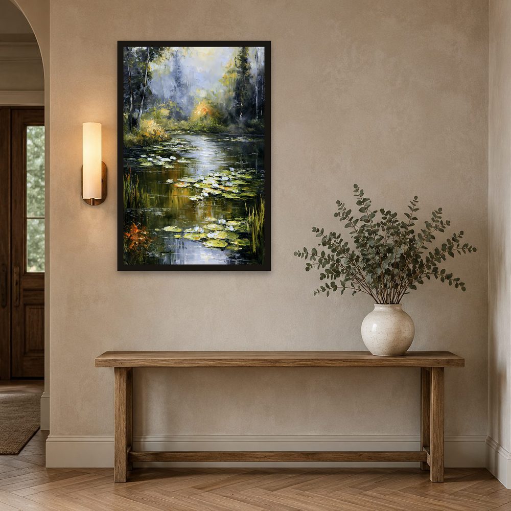 Water Lily Pond impasto oil painting wall art by Brunelvi — Ansicht 2