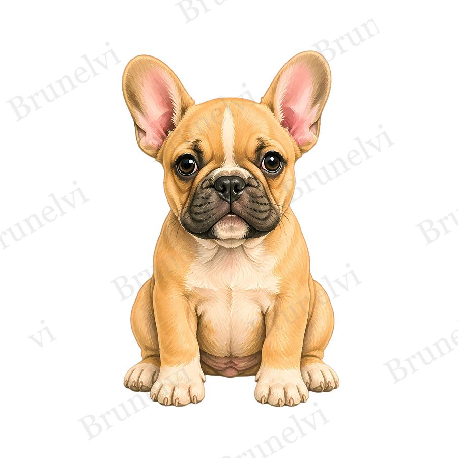 Watercolor French Bulldog PNG — animal clipart clipart by Brunelvi