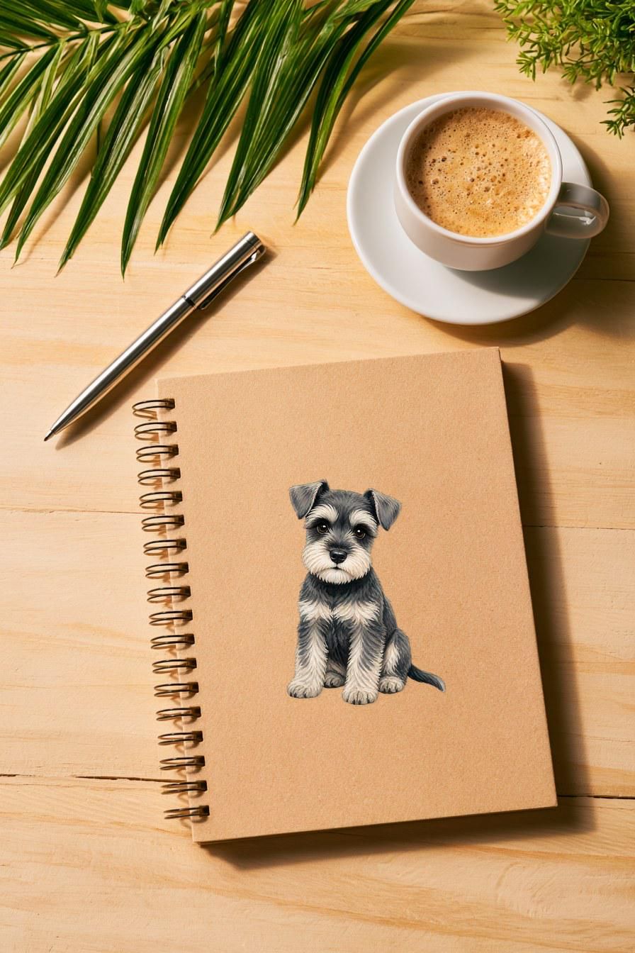 Watercolor Schnauzer Puppy Clipart — animal clipart clipart by Brunelvi — view 4