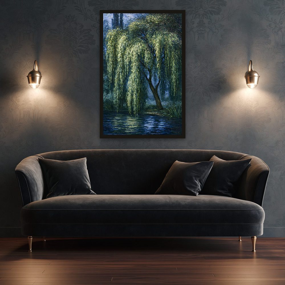 Weeping Willow impasto oil painting wall art by Brunelvi — Ansicht 3