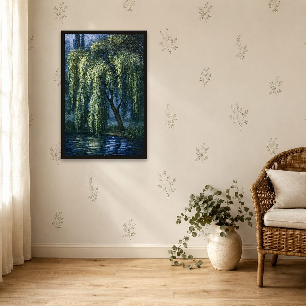 Weeping Willow impasto oil painting wall art by Brunelvi — Ansicht 4