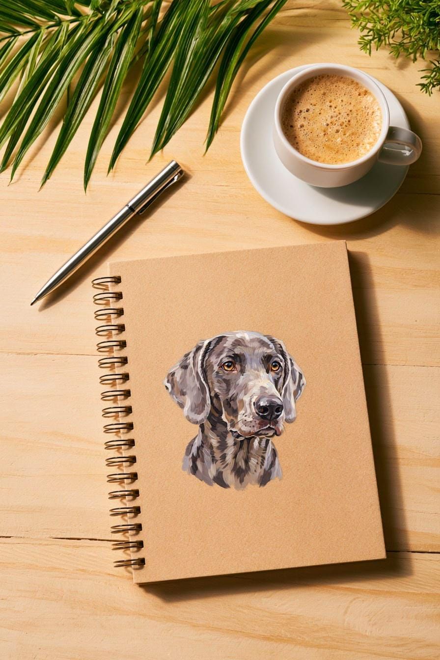 Weimaraner Oil Painting Clipart — animal clipart clipart by Brunelvi — view 4