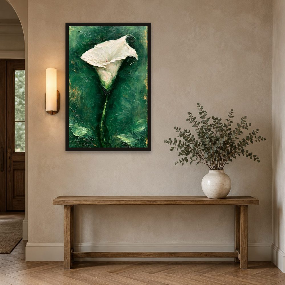 White Calla Lily impasto oil painting wall art by Brunelvi — Ansicht 2