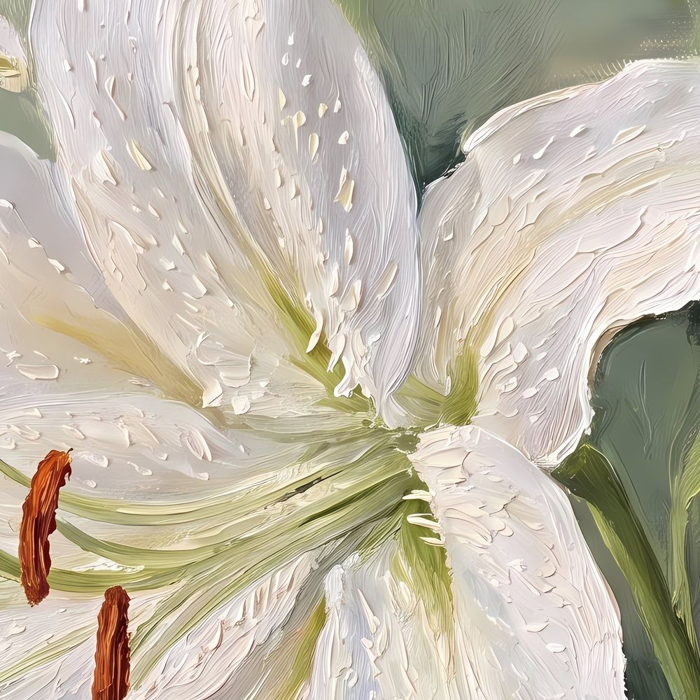 White Garden Lily — florals wall art print by Brunelvi — view 2