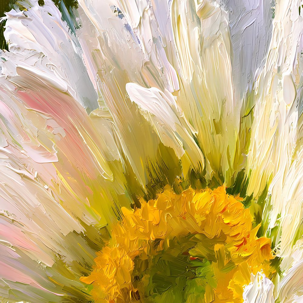 White Shasta Daisy — florals wall art print by Brunelvi — view 2