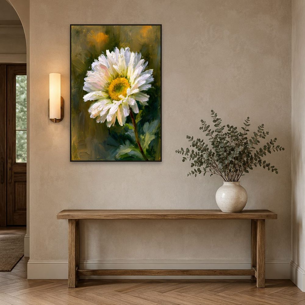 White Shasta Daisy — florals wall art print by Brunelvi — view 3
