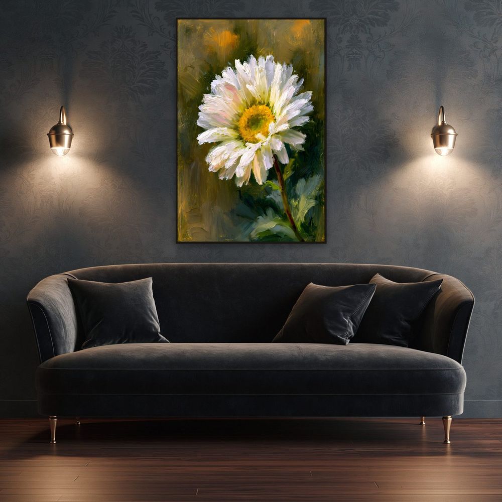 White Shasta Daisy — florals wall art print by Brunelvi — view 4