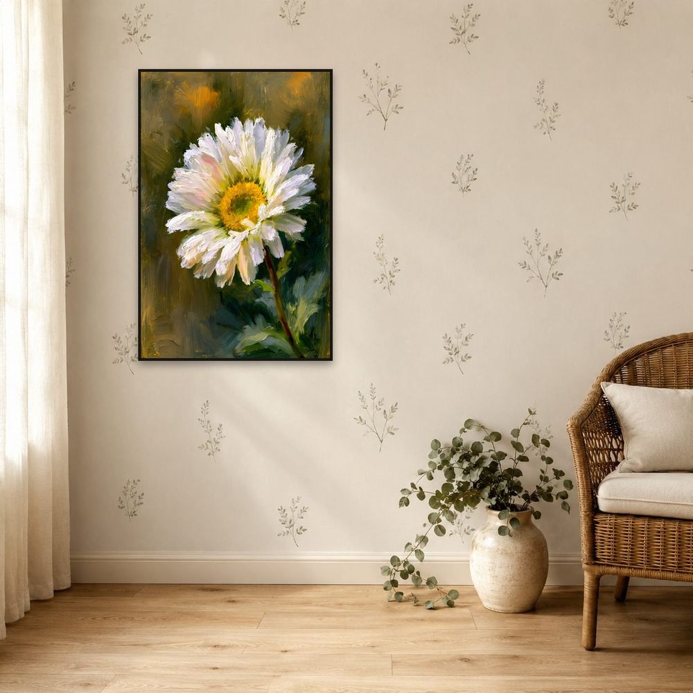 White Shasta Daisy — florals wall art print by Brunelvi — view 5