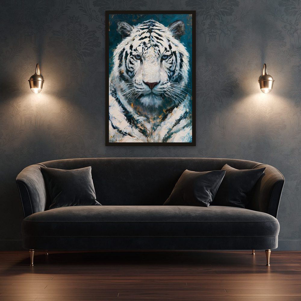 White Tiger impasto oil painting wall art by Brunelvi — Ansicht 3