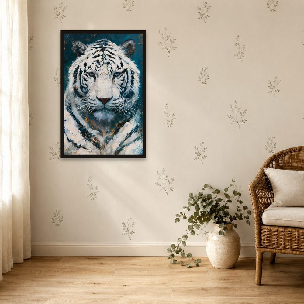 White Tiger impasto oil painting wall art by Brunelvi — Ansicht 4