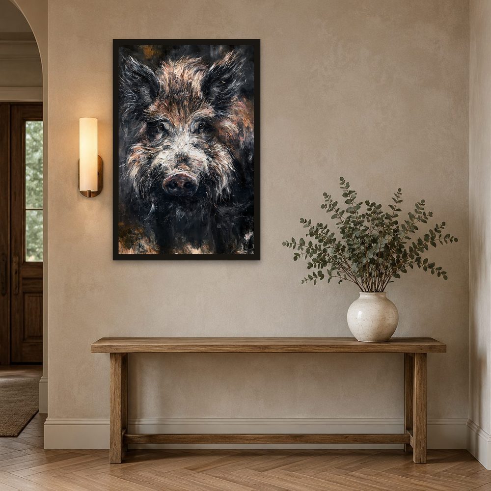 Wild Boar impasto oil painting wall art by Brunelvi — Ansicht 2