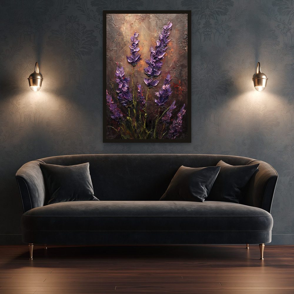 Wild Lavender impasto oil painting wall art by Brunelvi — Ansicht 3