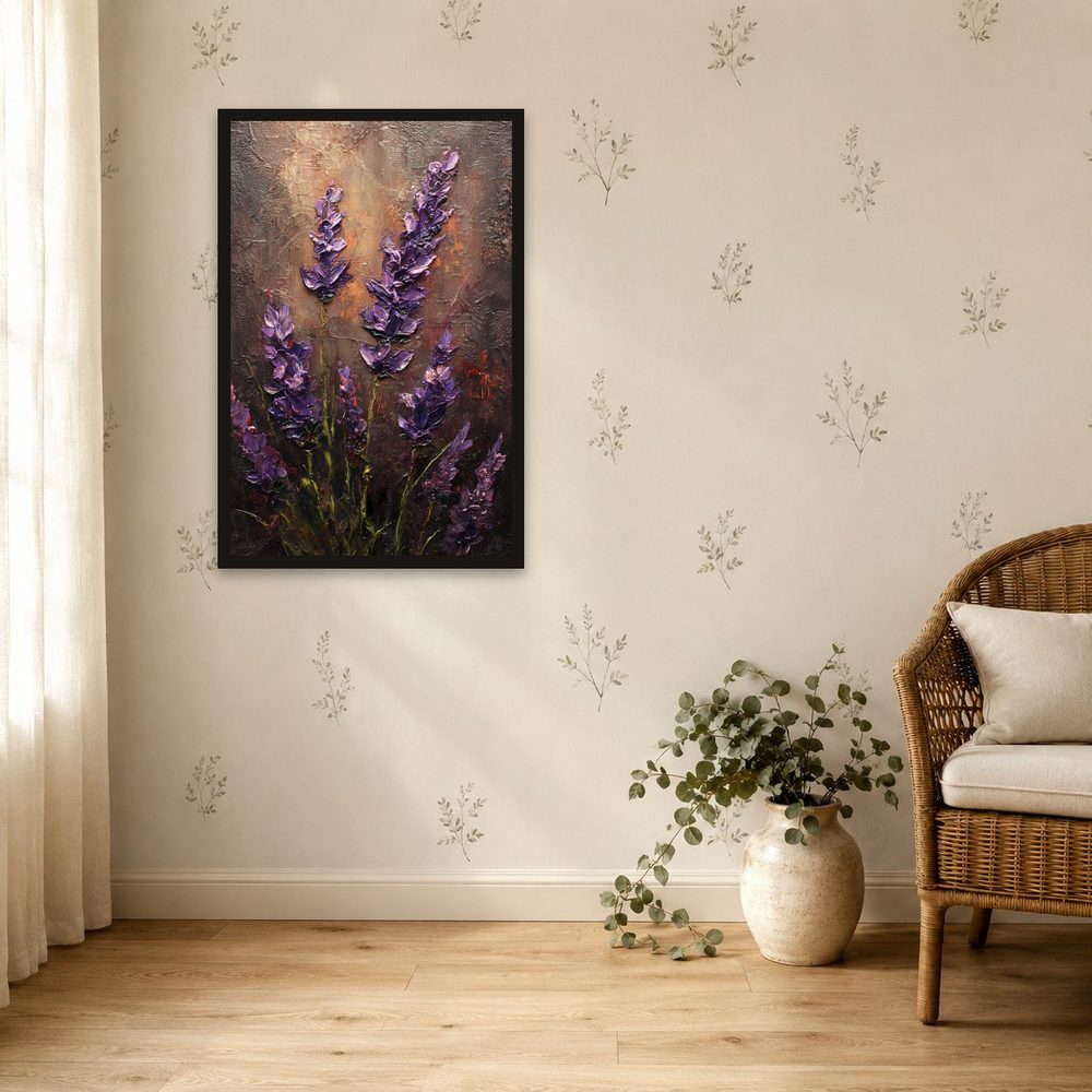 Wild Lavender impasto oil painting wall art by Brunelvi — Ansicht 4