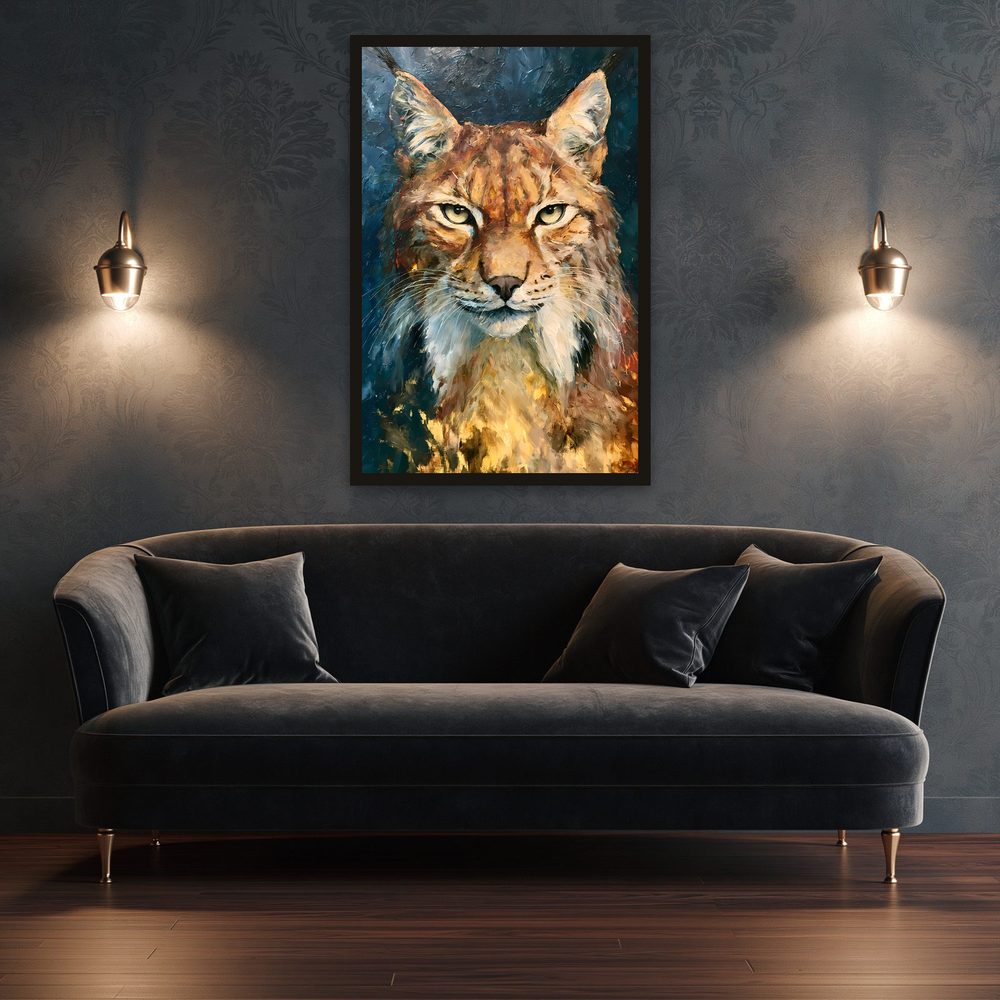 Wild Lynx impasto oil painting wall art by Brunelvi — Ansicht 3