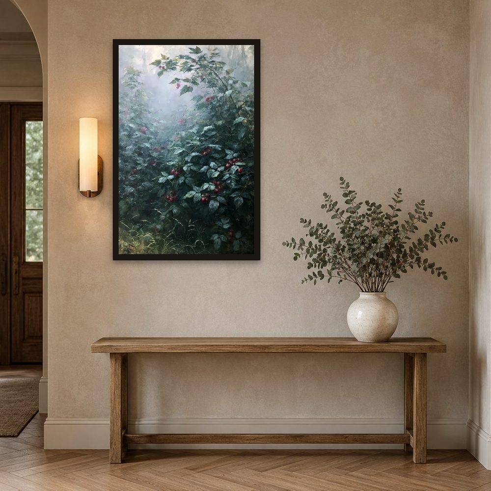 Wild Raspberries impasto oil painting wall art by Brunelvi — Ansicht 2