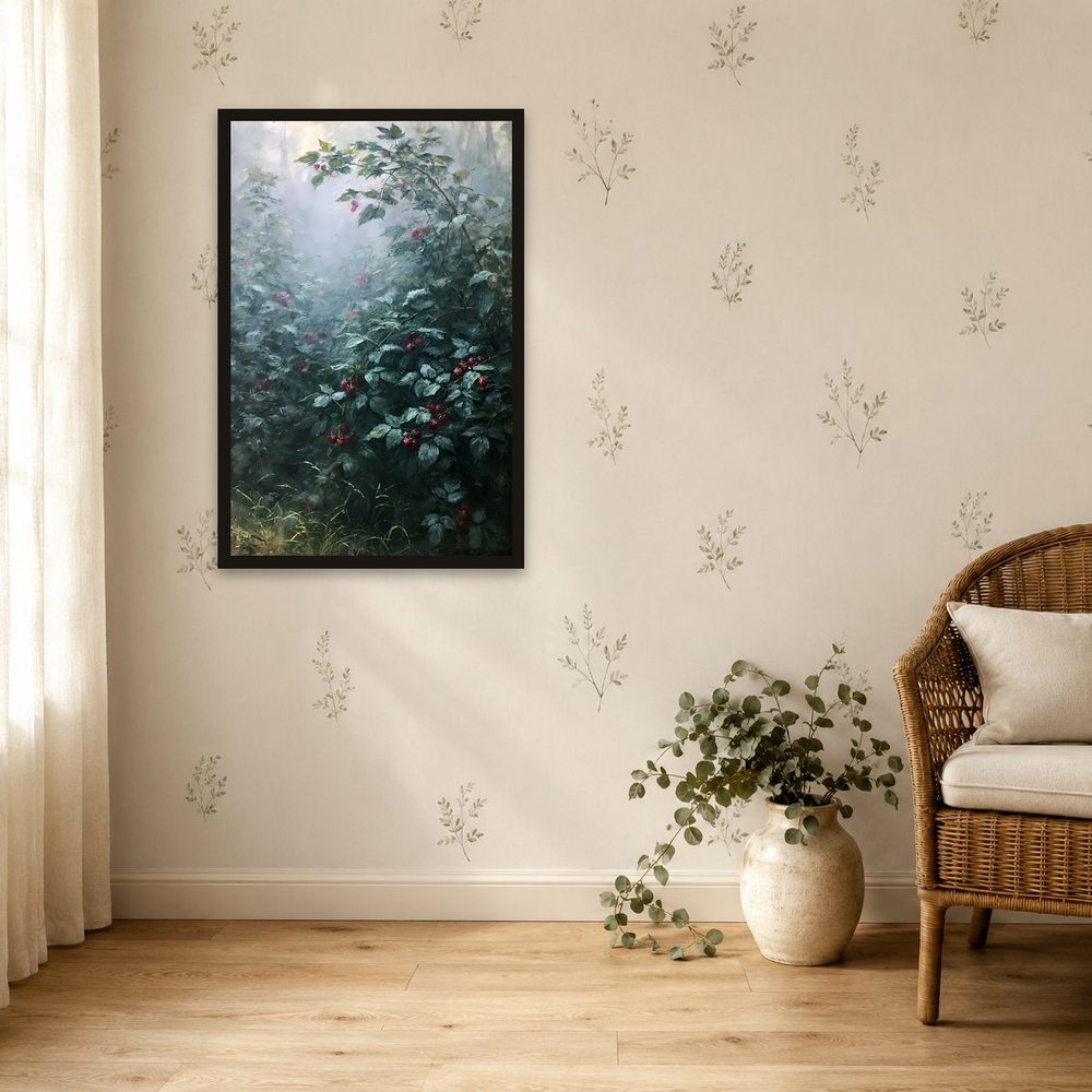 Wild Raspberries impasto oil painting wall art by Brunelvi — Ansicht 4