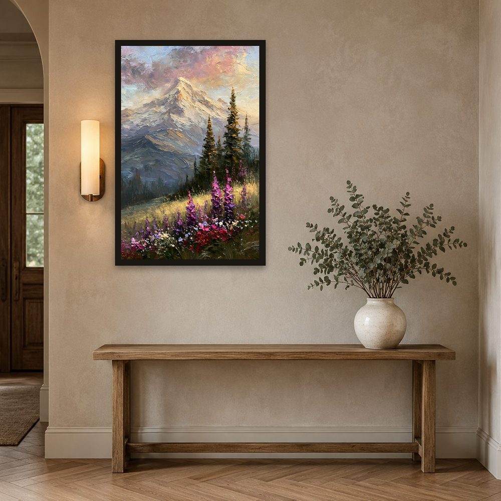 Wildflower Mountain II impasto oil painting wall art by Brunelvi — Ansicht 2