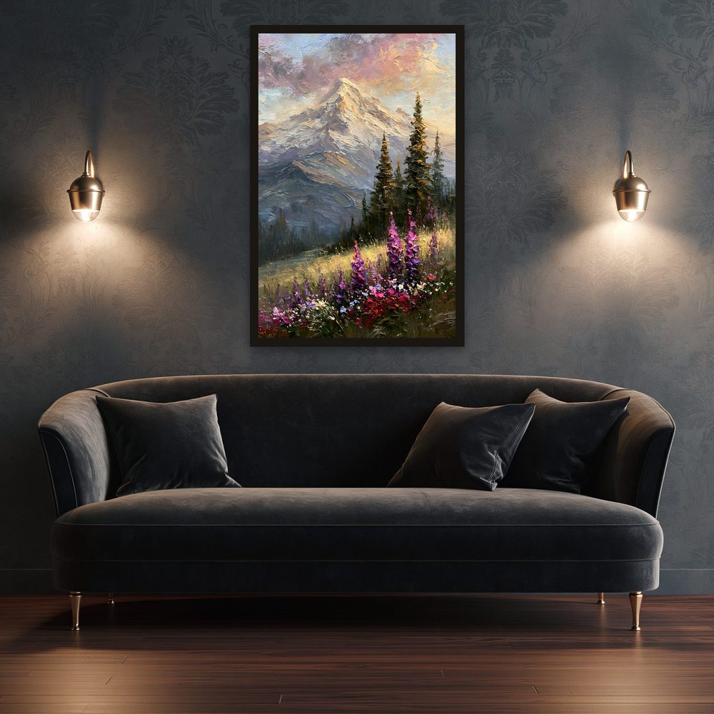 Wildflower Mountain II impasto oil painting wall art by Brunelvi — Ansicht 3