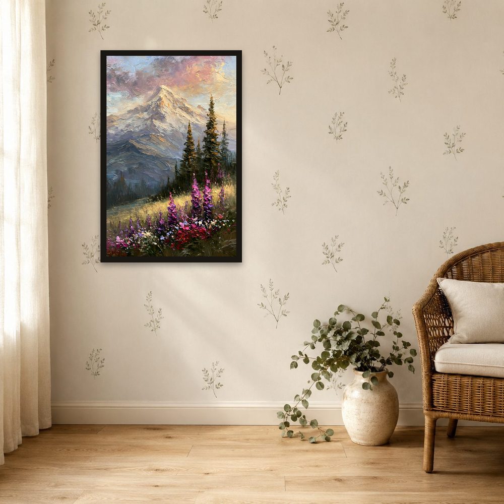 Wildflower Mountain II impasto oil painting wall art by Brunelvi — Ansicht 4