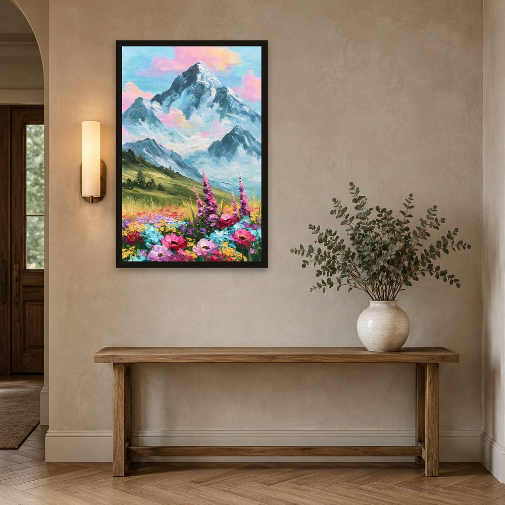 Wildflower Mountain impasto oil painting wall art by Brunelvi — Ansicht 2