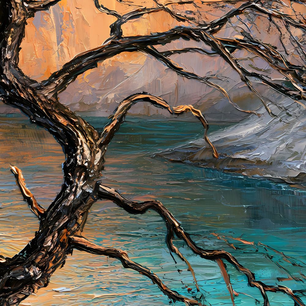 Windswept Pine Cove — landscapes wall art print by Brunelvi — view 2