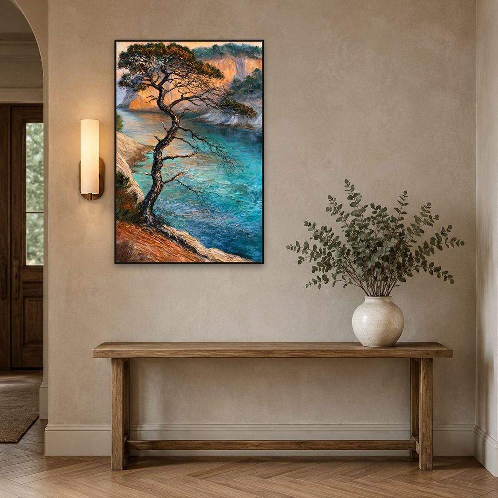 Windswept Pine Cove — landscapes wall art print by Brunelvi — view 3