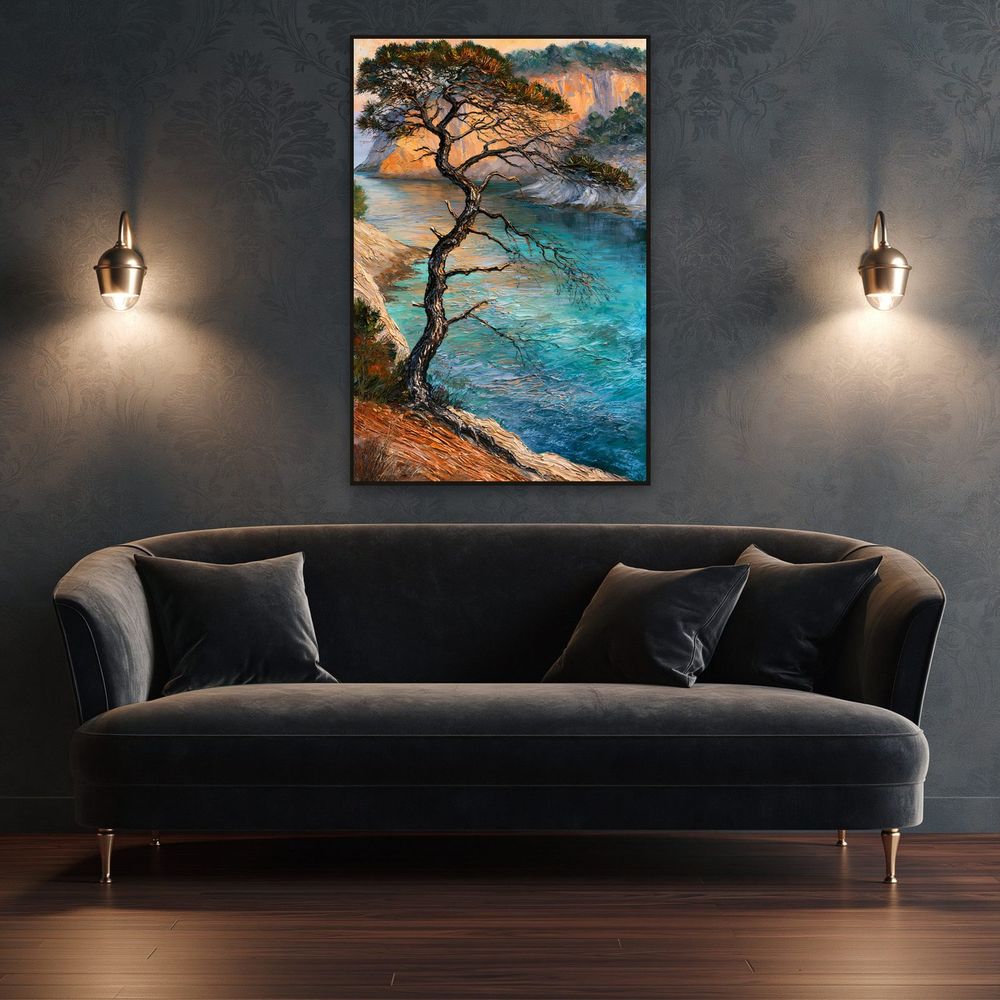 Windswept Pine Cove — landscapes wall art print by Brunelvi — view 4