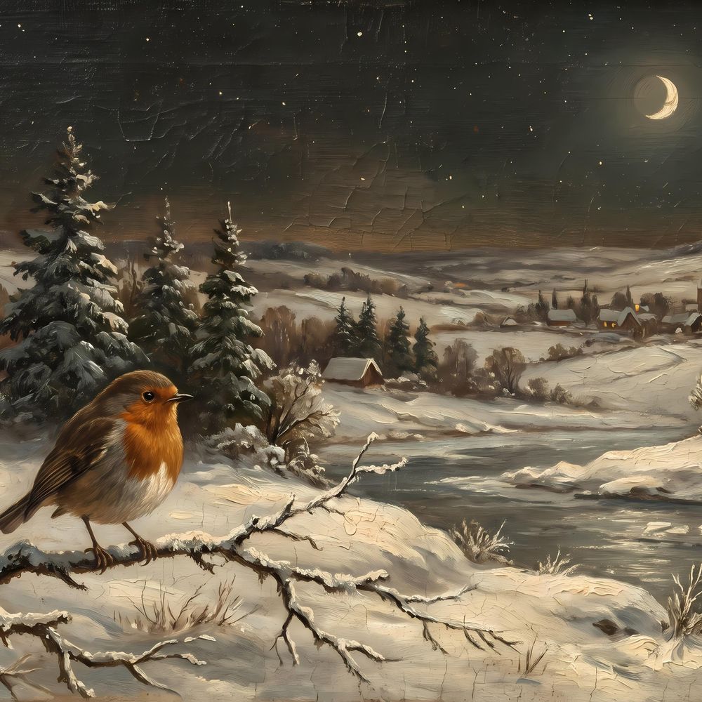Winter Robin Sunset Creek Frame TV Art — frame tv art frame tv art by Brunelvi — view 5