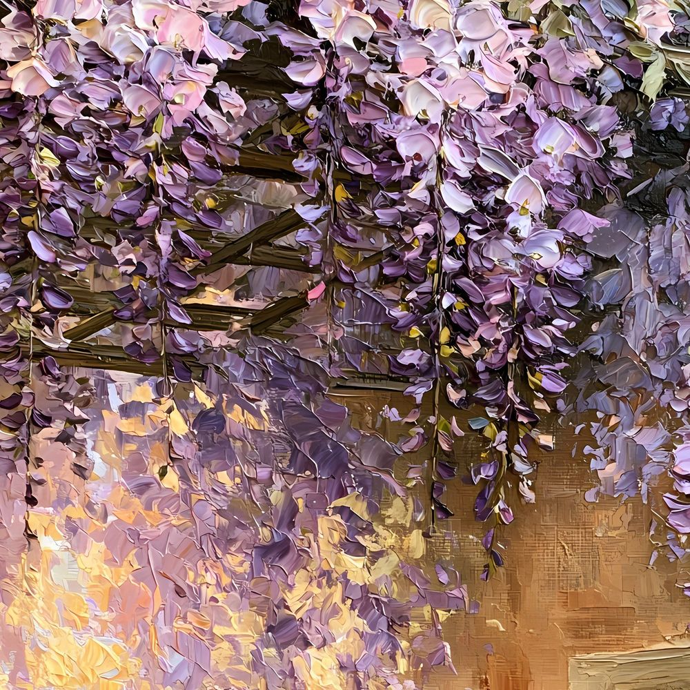 Wisteria Courtyard — landscapes wall art print by Brunelvi — view 2