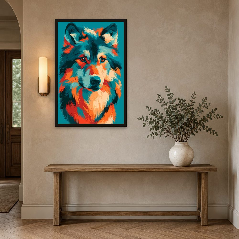 Wolf Pop Art pop art wall art by Brunelvi — Ansicht 2